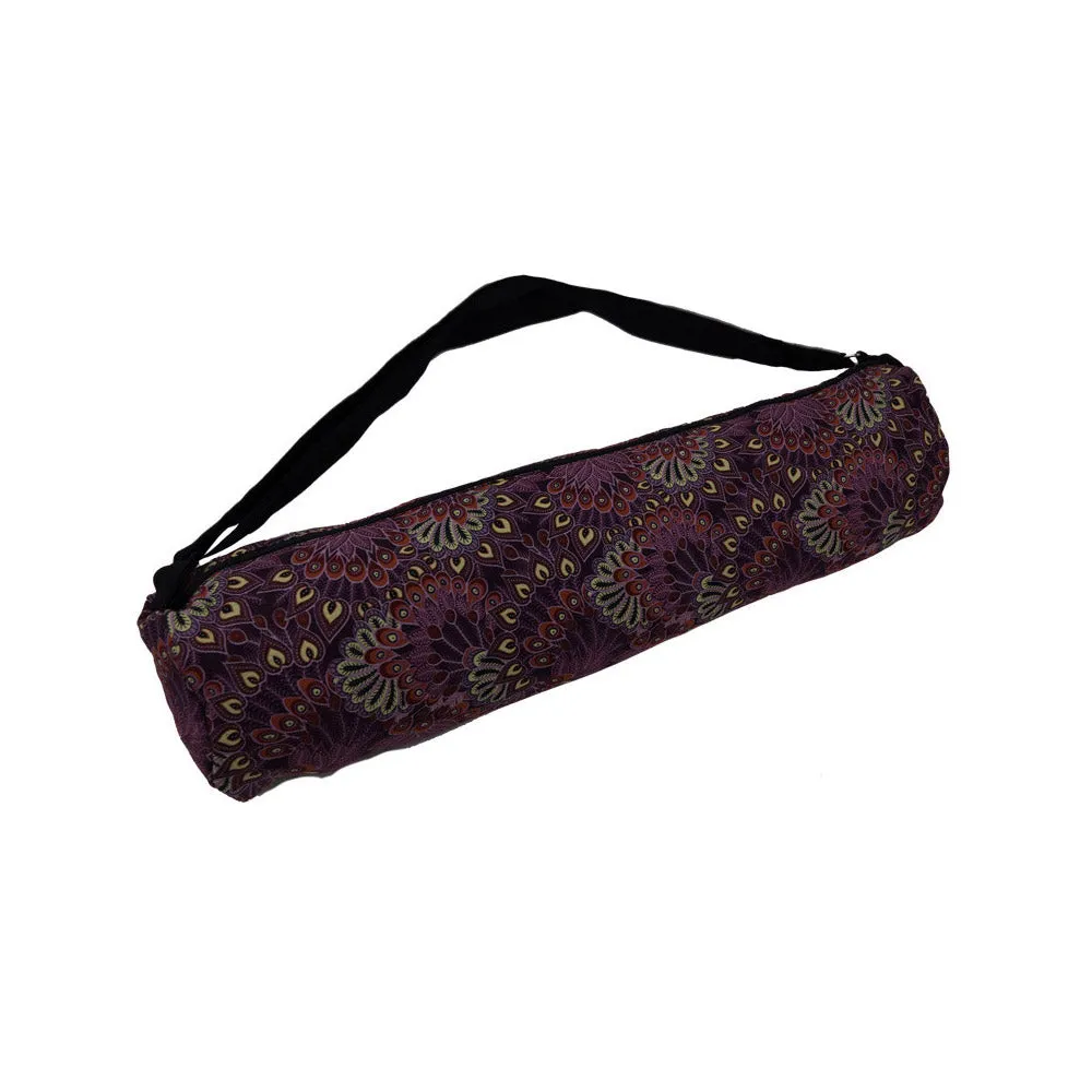 Purple Peacock Yoga Mat Bag Global Groove