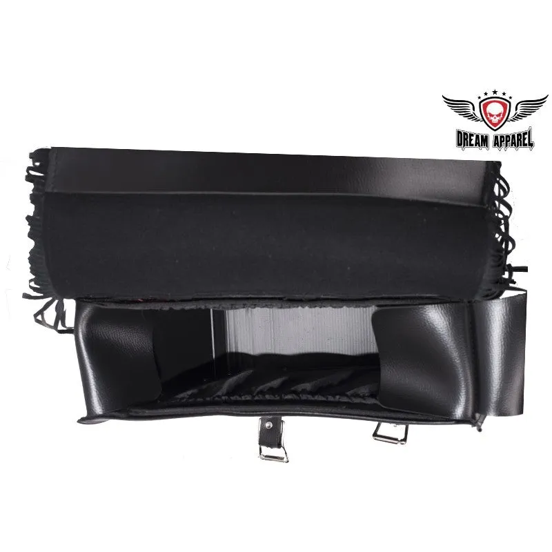 PVC Motorcycle Saddlebag With Tassles