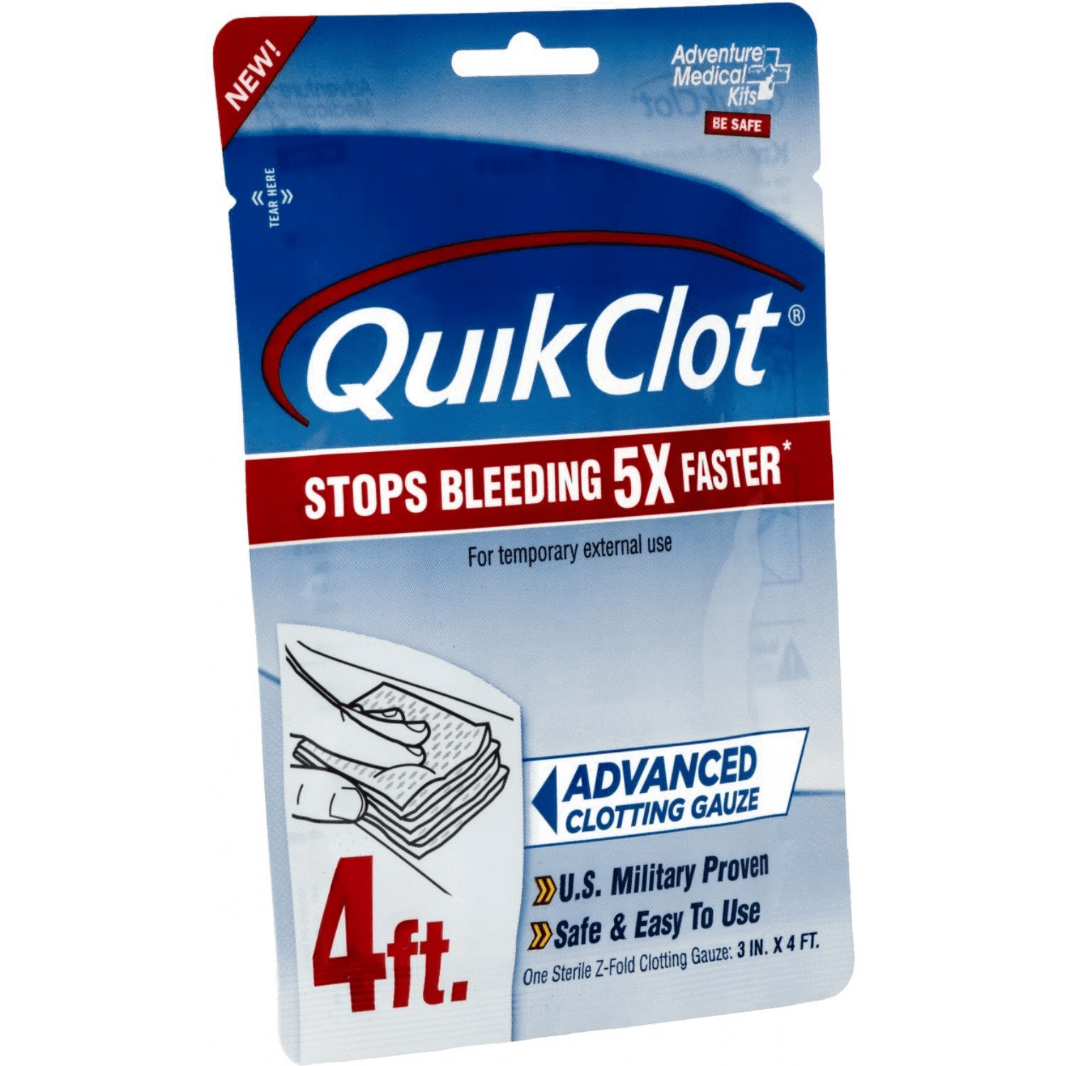 QuikClot Gauze 3" x 4'