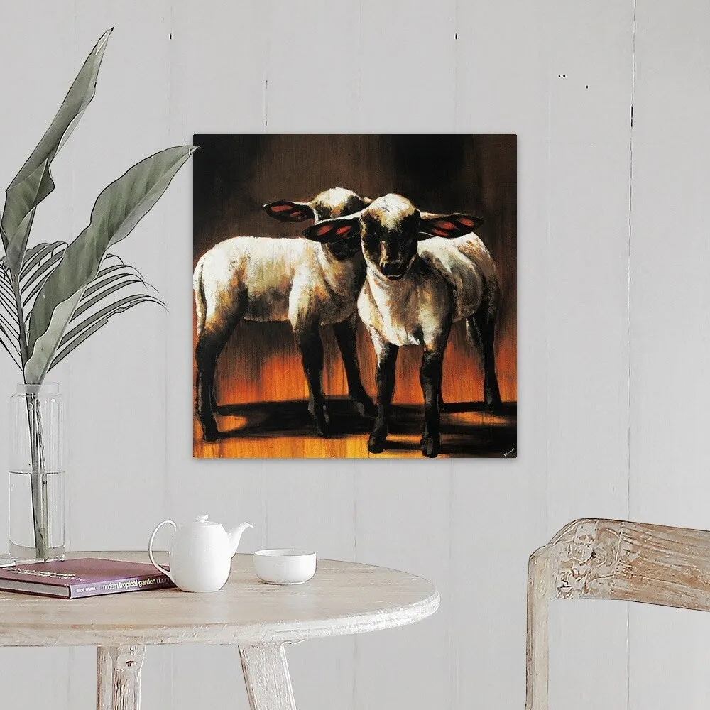 "1 Sheep 2 Sheep" Canvas Wall Art