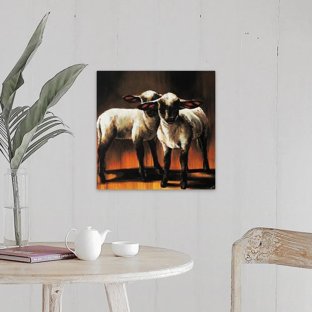 "1 Sheep 2 Sheep" Canvas Wall Art