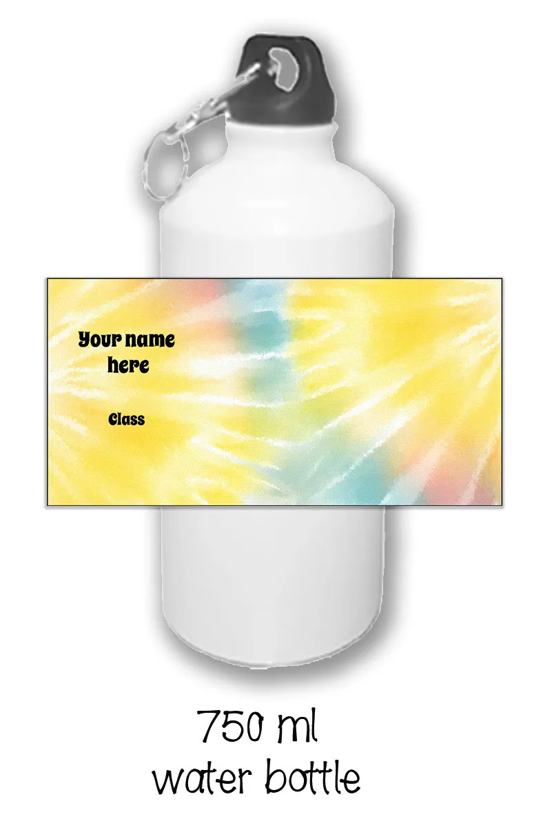 ""Tie dye" School labels packs