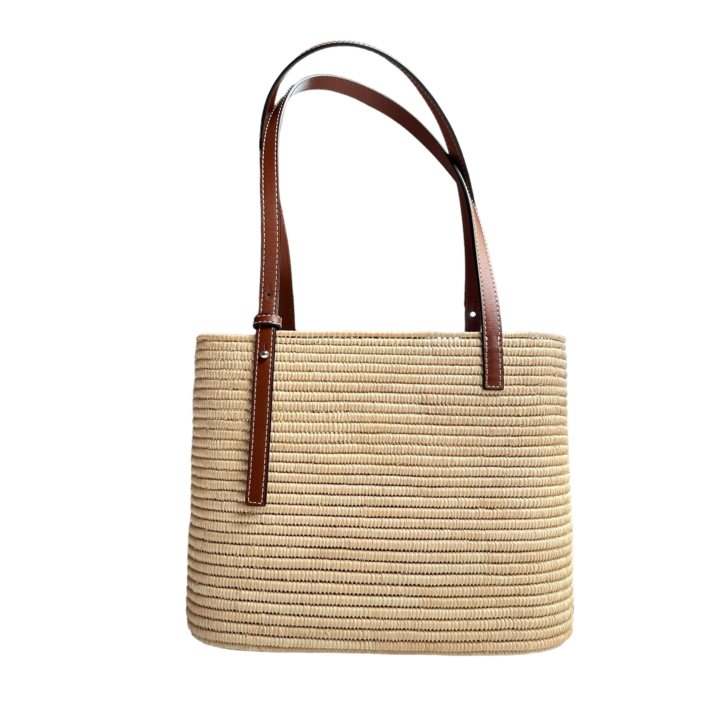 Raffia & Leather Bag