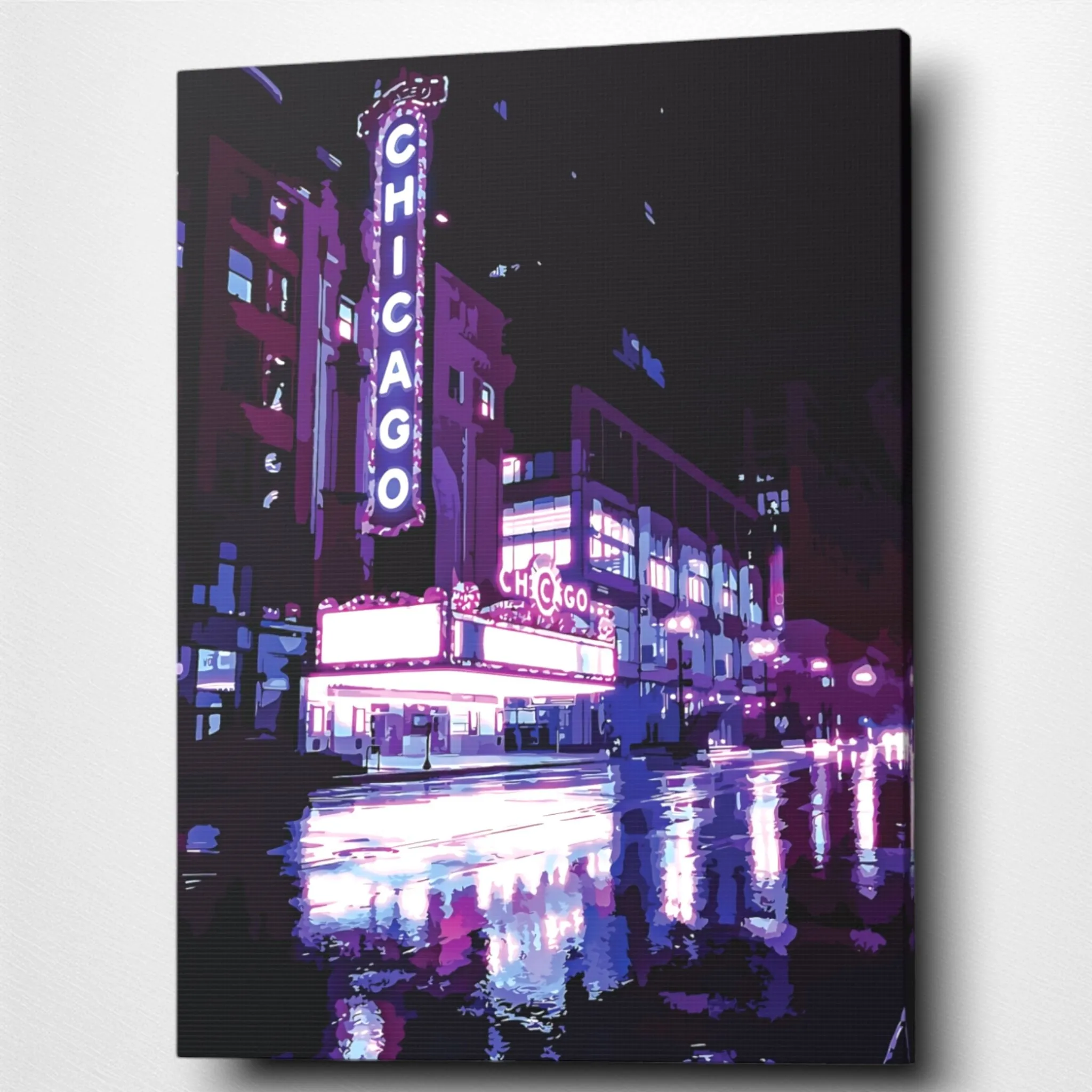 Rainy Chicago (Downtown) Canvas