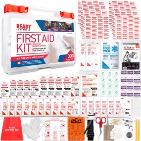 Ready First Aid - 300 Piece All Purpose First Aid Kit with Clear Box