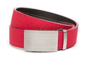 Red Canvas w/Classic in Gunmetal Buckle (1.5")