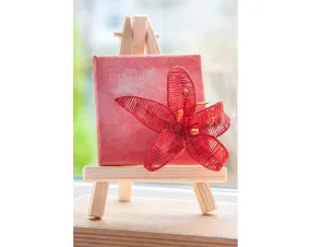 Red Lily on Red-Pink Mini Easel