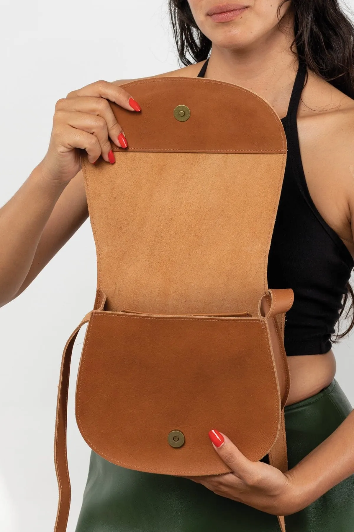 RLH3453 - Classic Leather Saddle Bag