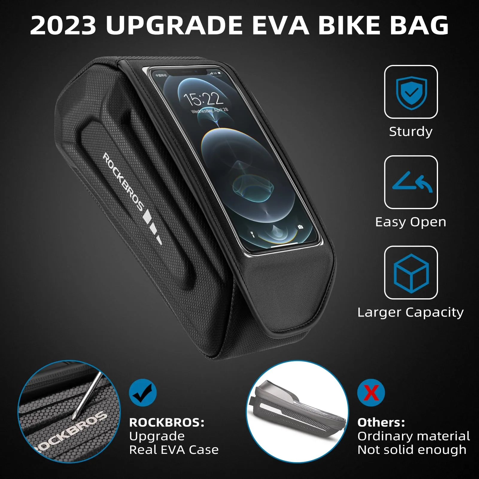 ROCKBROS Bike Bag with Phone Mount