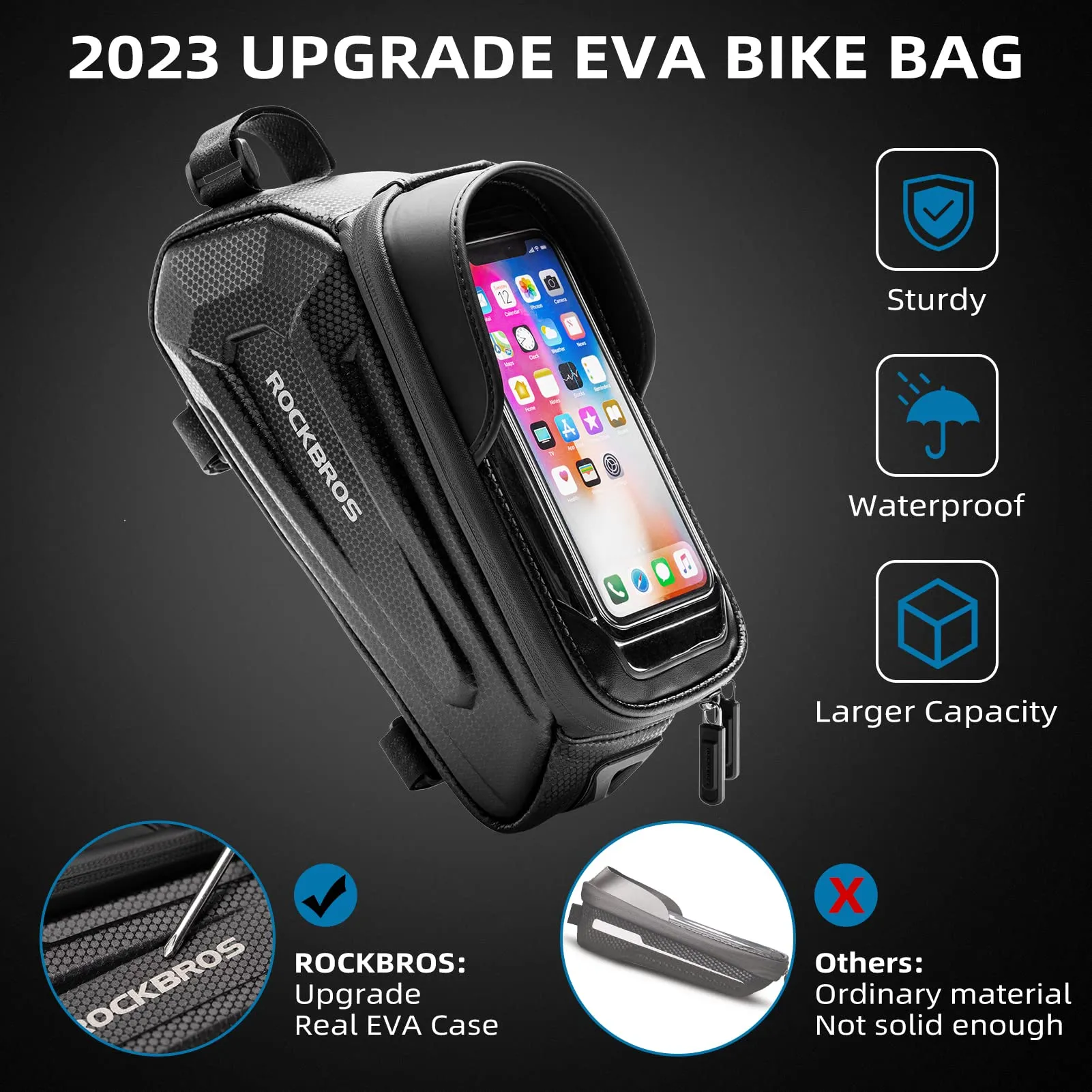 ROCKBROS Bike Bag with Phone Mount