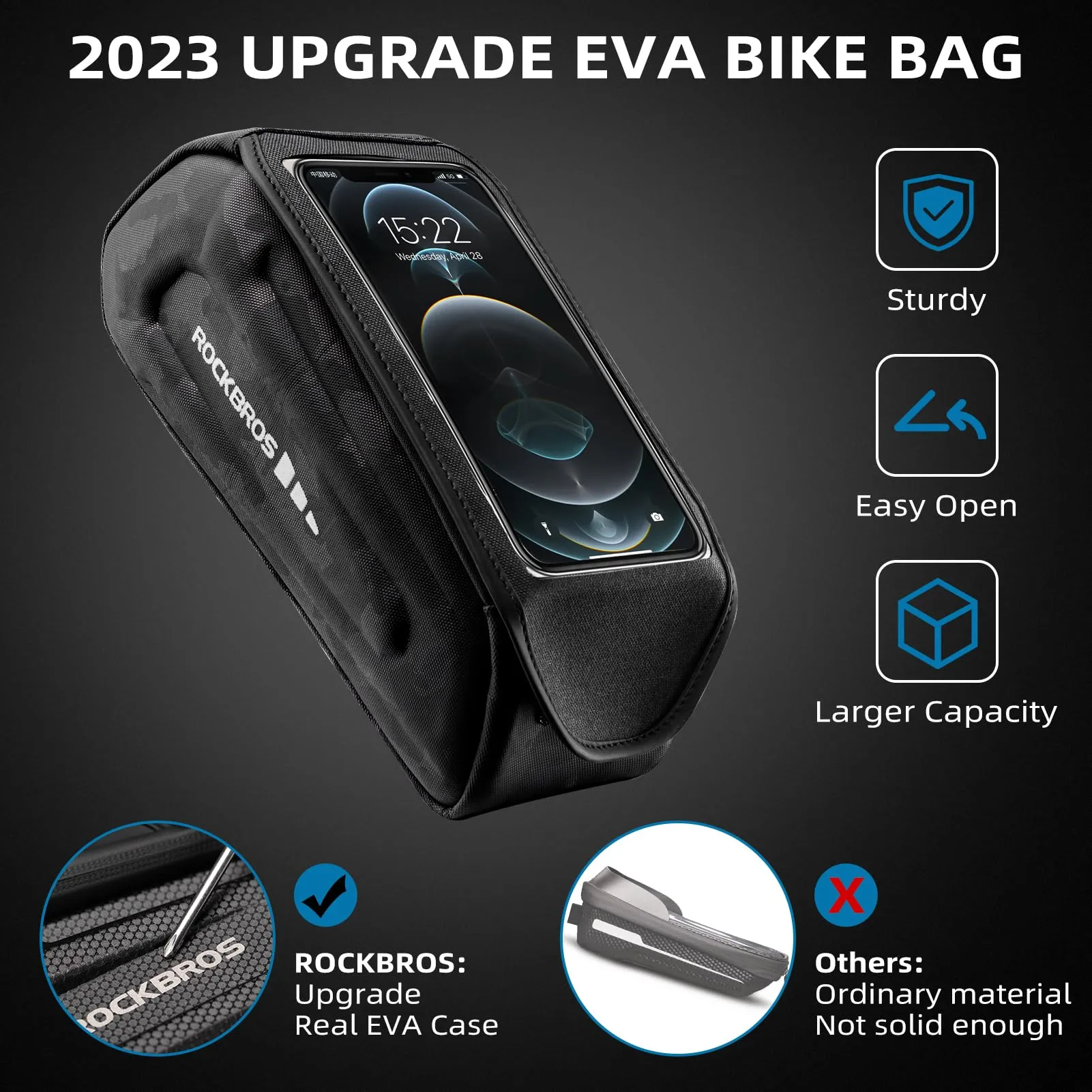 ROCKBROS Bike Bag with Phone Mount