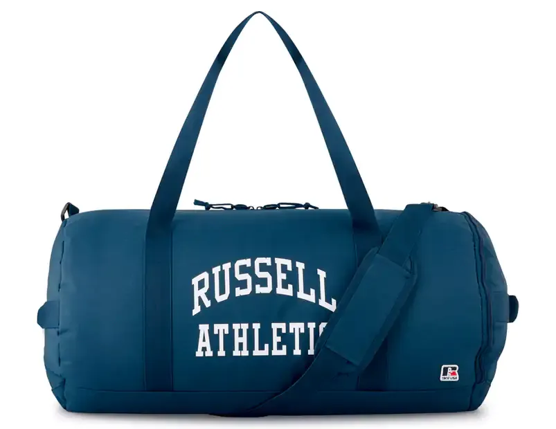 RUSSELL ATHLETIC Arched Barrel Duffle Gym Bag in Navy