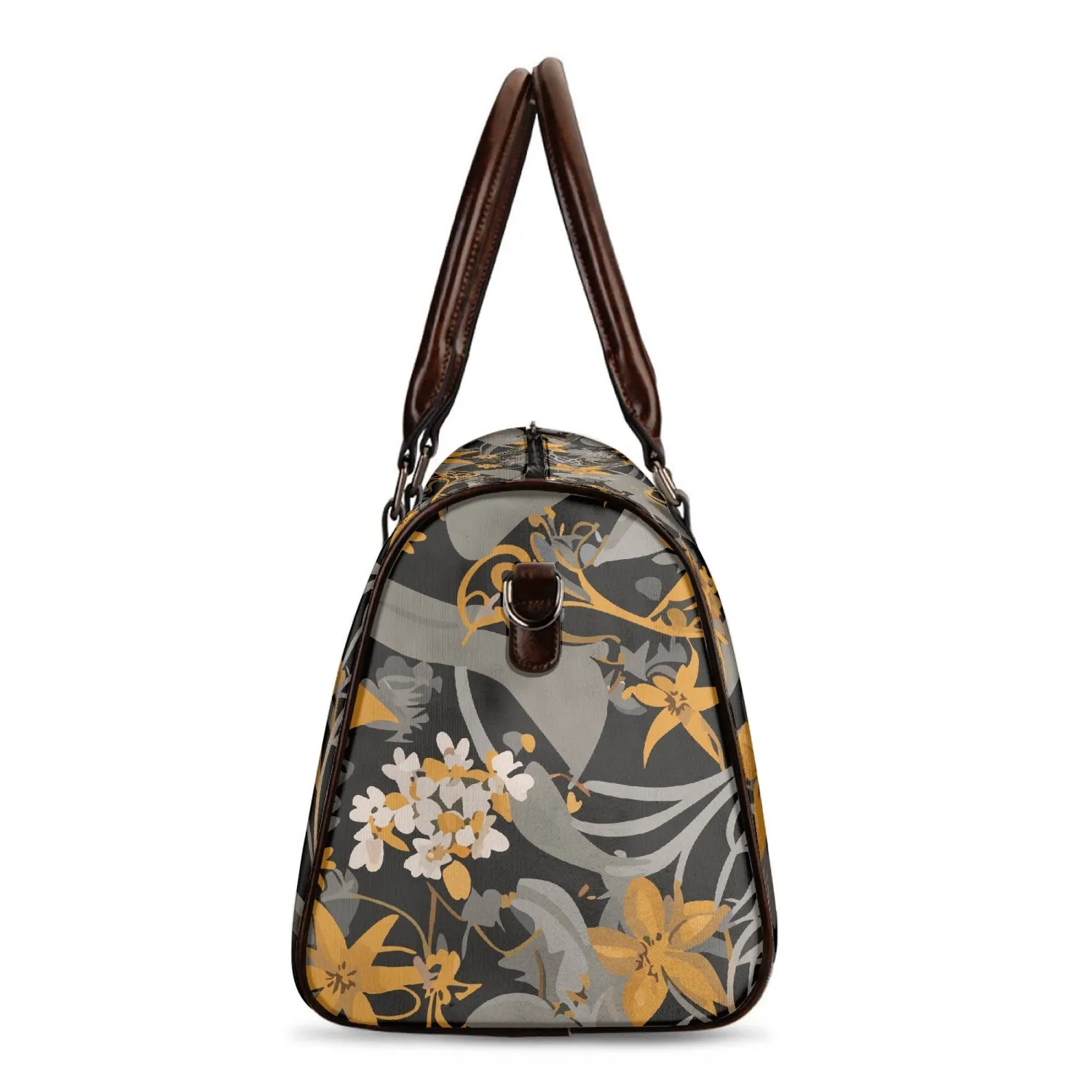 Sac de marin "Fleurs grise et or" (524)