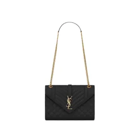 SAINT LAURENT Envelope Medium In Mix Matelassé Leather