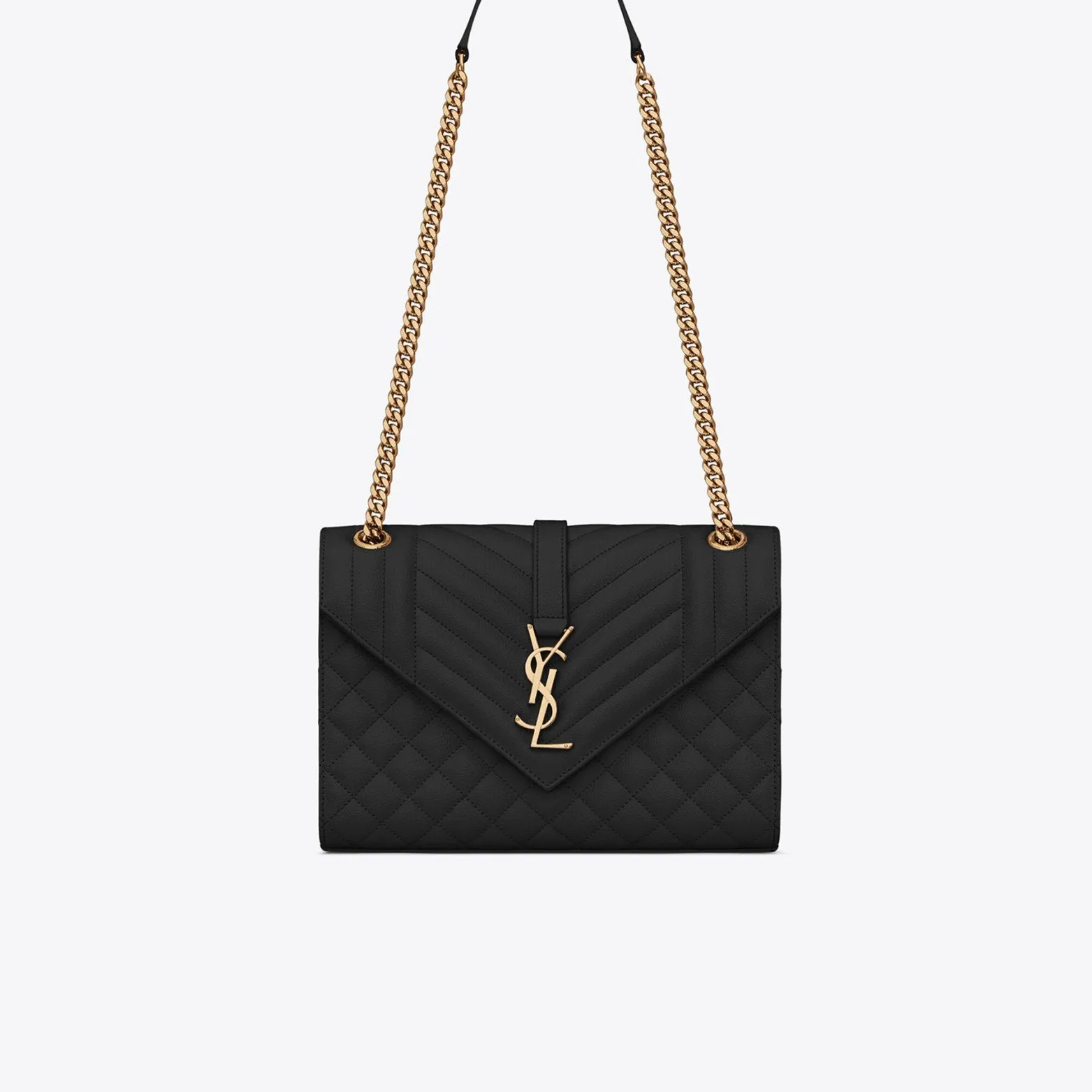 SAINT LAURENT Envelope Medium In Mix Matelassé Leather