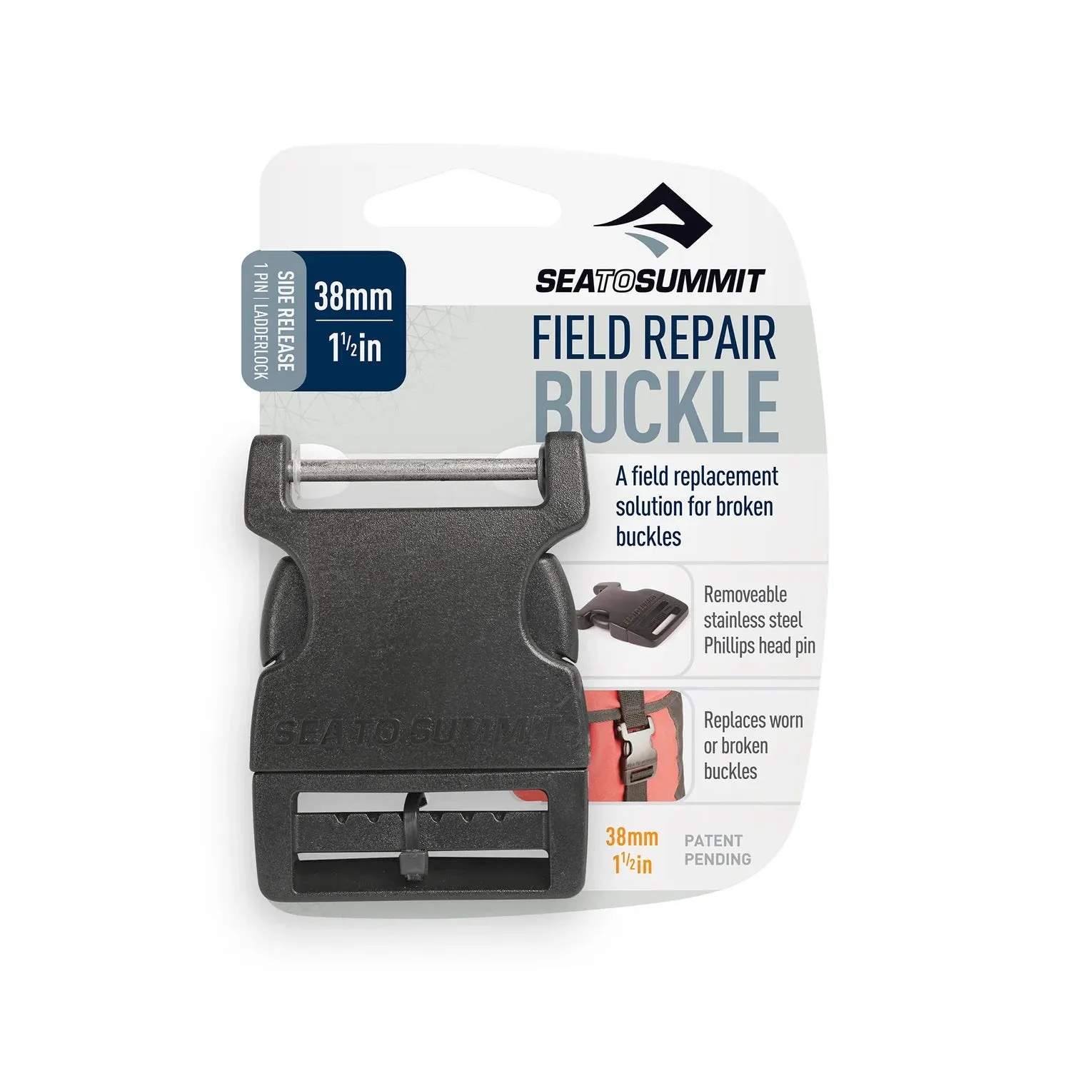 SEA TO SUMMIT Side Release Field Repair Buckle with Removable Pin 1 PIN