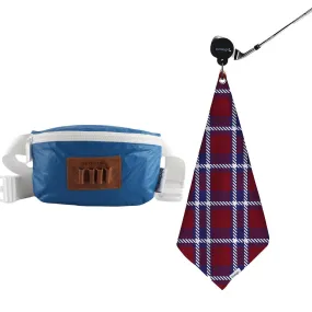 Set of 2: Ryder Plaid Magnetic Golf Towel and Golf Belt Bag