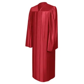 Shiny Red High School Graduation Gown