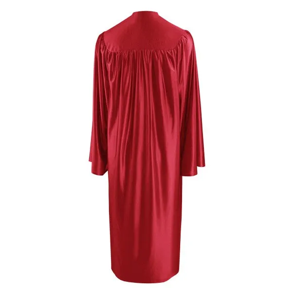 Shiny Red High School Graduation Gown