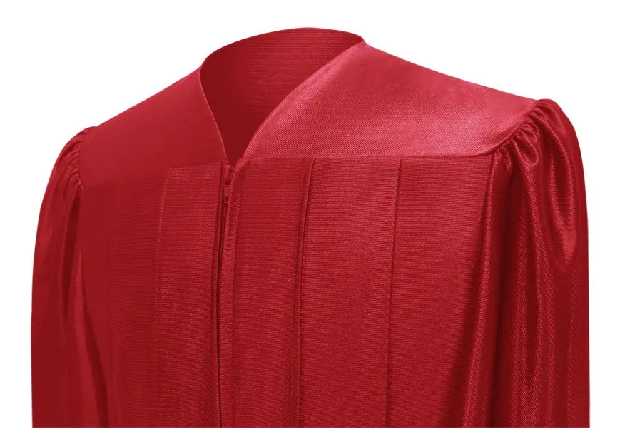 Shiny Red High School Graduation Gown