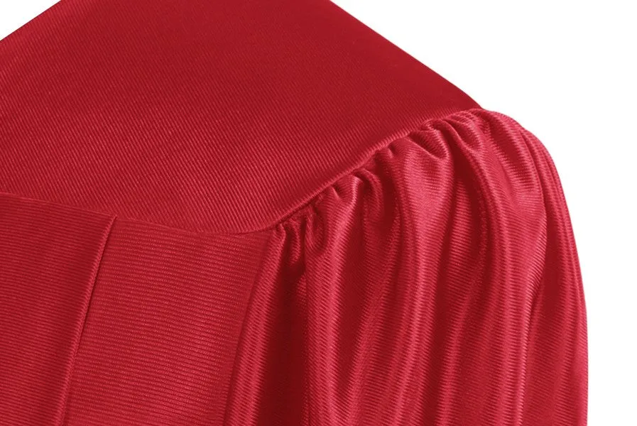 Shiny Red High School Graduation Gown