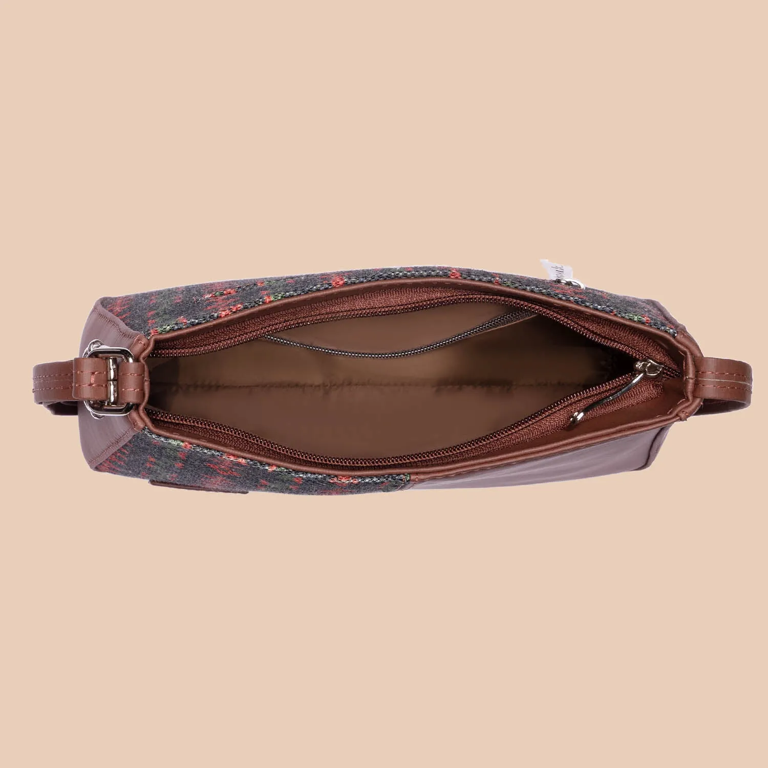 Shobha Niwas Lotus Motif Boat Sling Bag