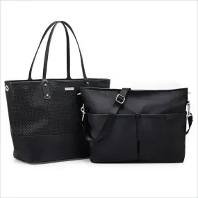 Skip Hop Duet 2 in 1 Fashion Diaper Tote in Black