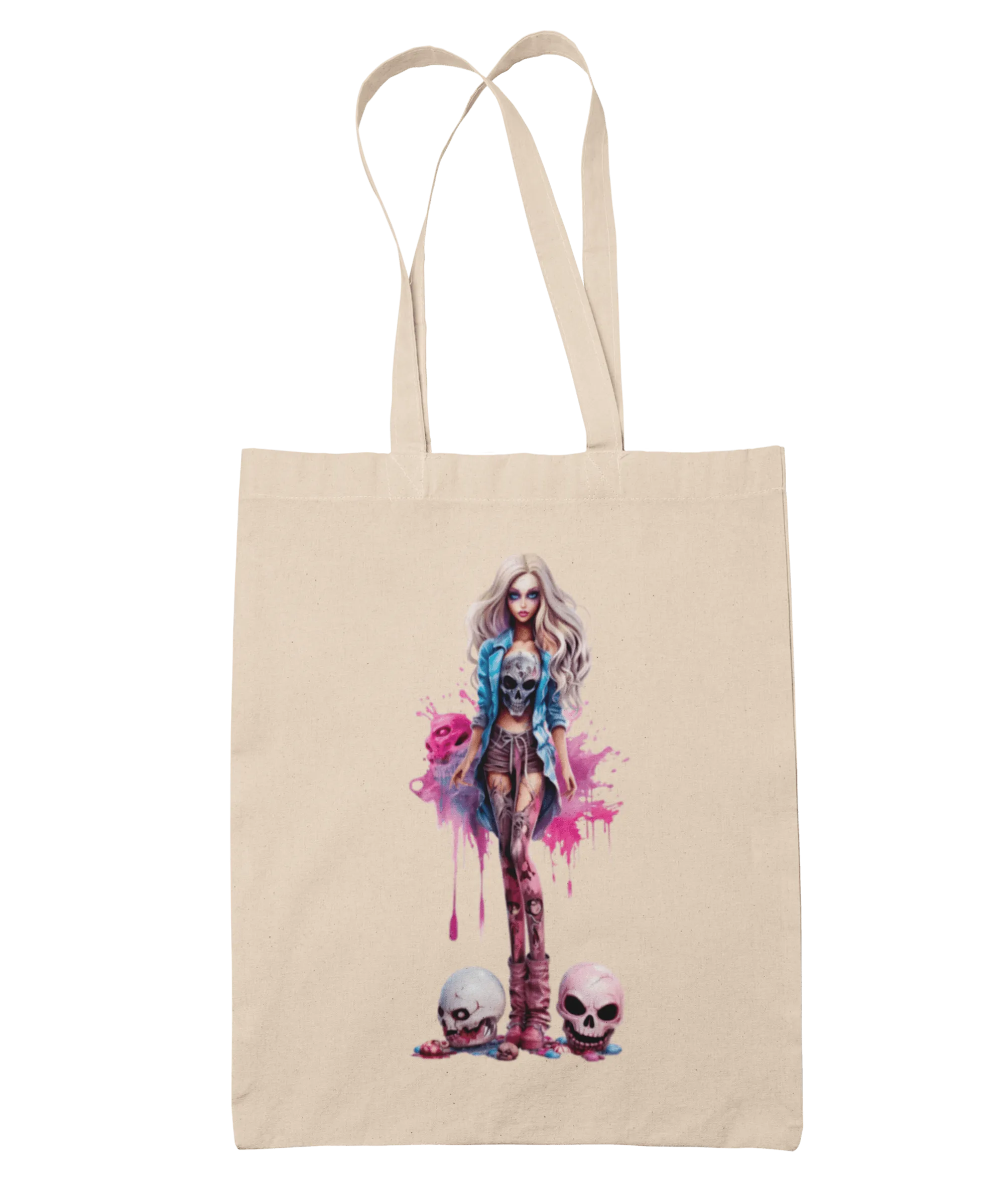 Skull Rocker Barbie Tote Bag