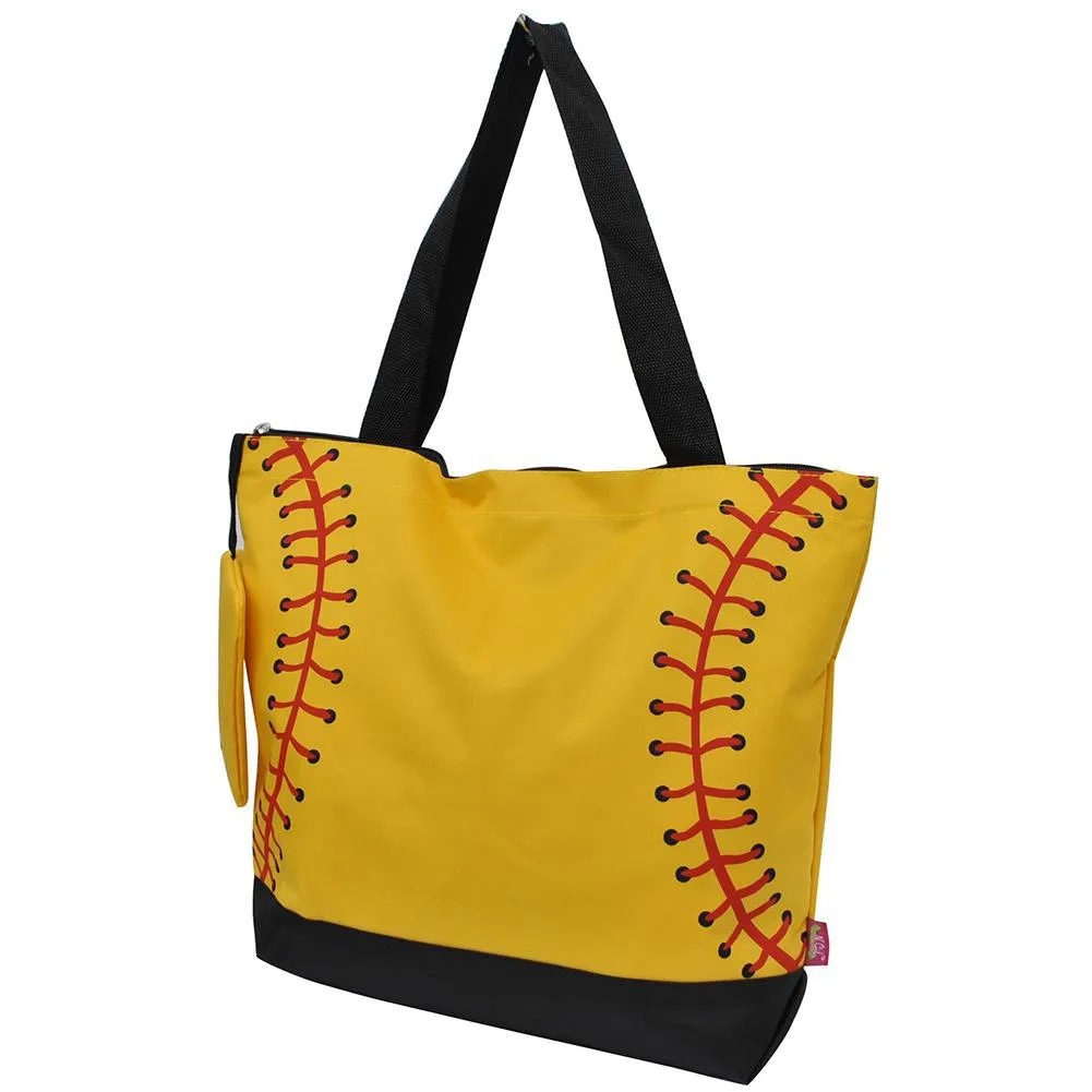 Softball Yellow NGIL Canvas Tote Bag