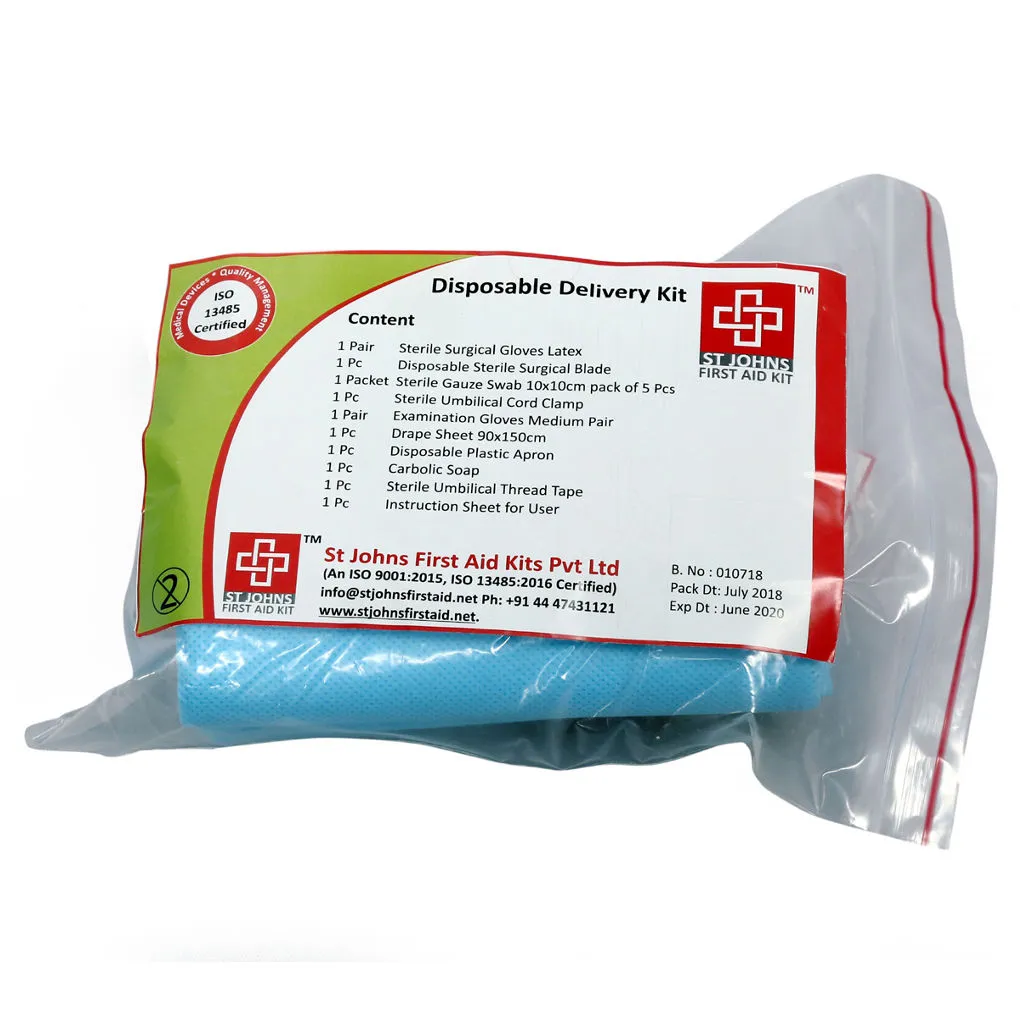 St.John's Disposable Delivery First Aid Kit SJF DDK