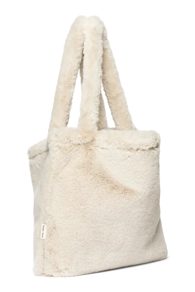 Studio Noos Mom Bag Faux Fur | Neutral Faux Fur