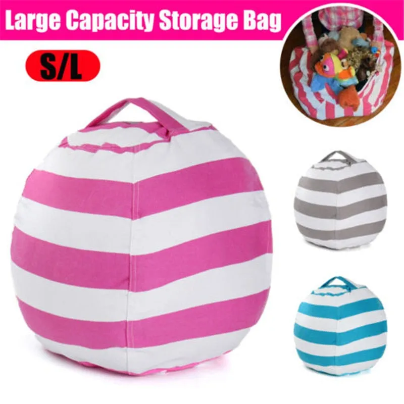 Stuffed Toys Storage Bean Bag - Children Plush Toy Organizer