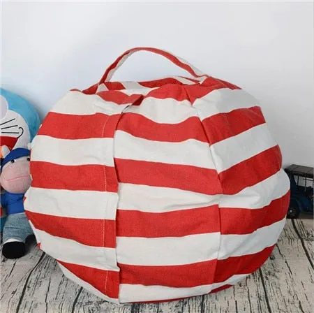 Stuffed Toys Storage Bean Bag - Children Plush Toy Organizer