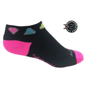 Swing With Bling Women's Golf Sock With Ball Marker