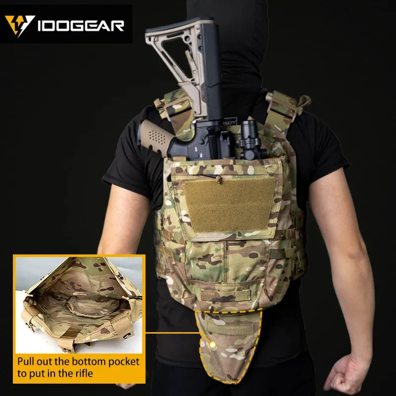 Tactical Panel Zip on Pouch Backpack Plate Carrier Bag for CPC AVS JPC2.0 Vest 3531