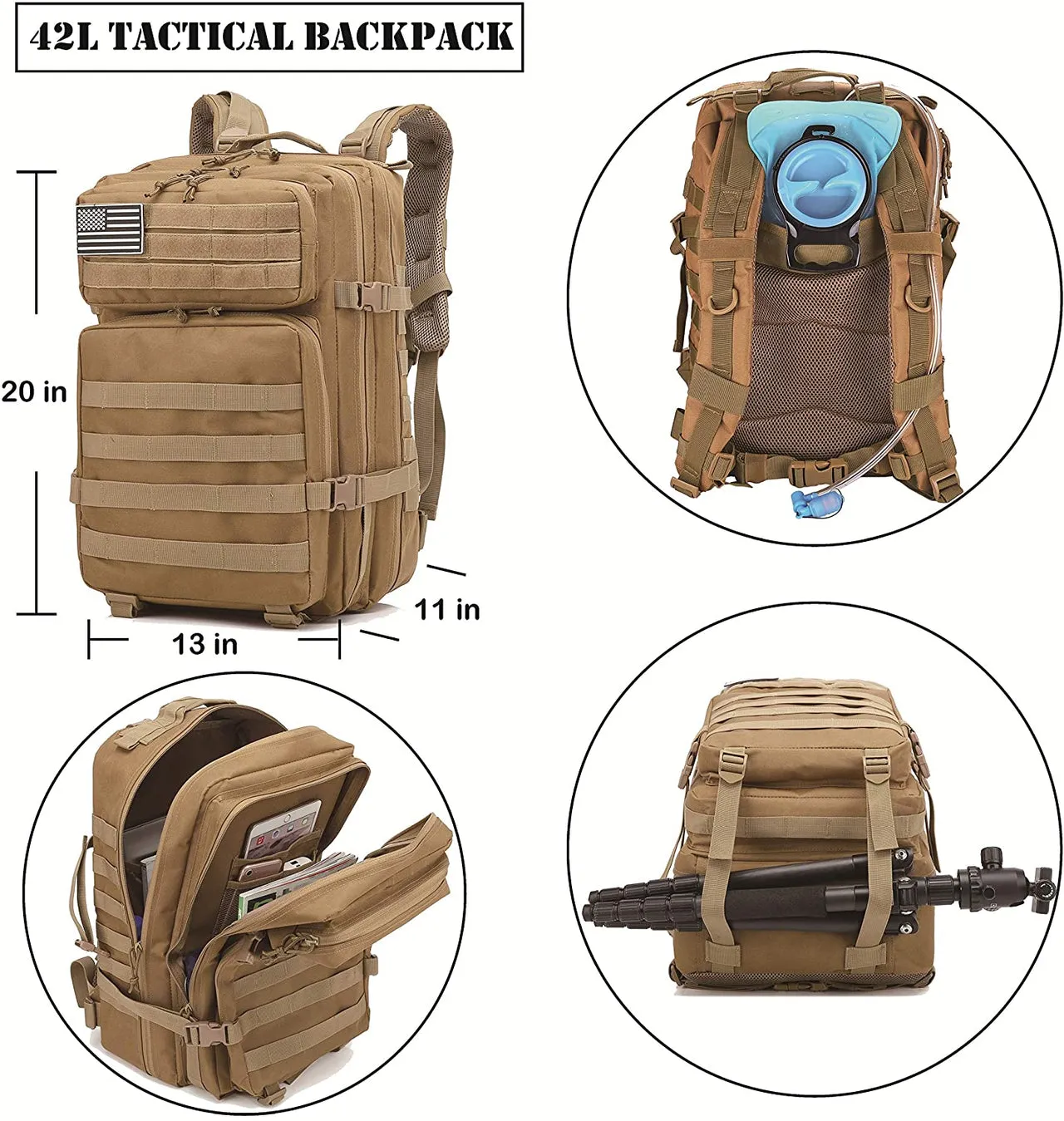 Tactical Survival Backpack 42L