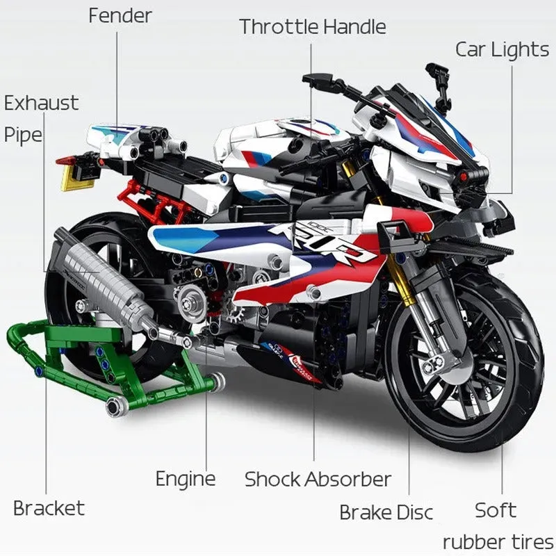 Tech MOC BMW M 1000RR Motorcycle Bricks Toys 672004