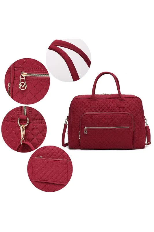 TEEK - MKF Jayla Solid Quilted Duffle Bag