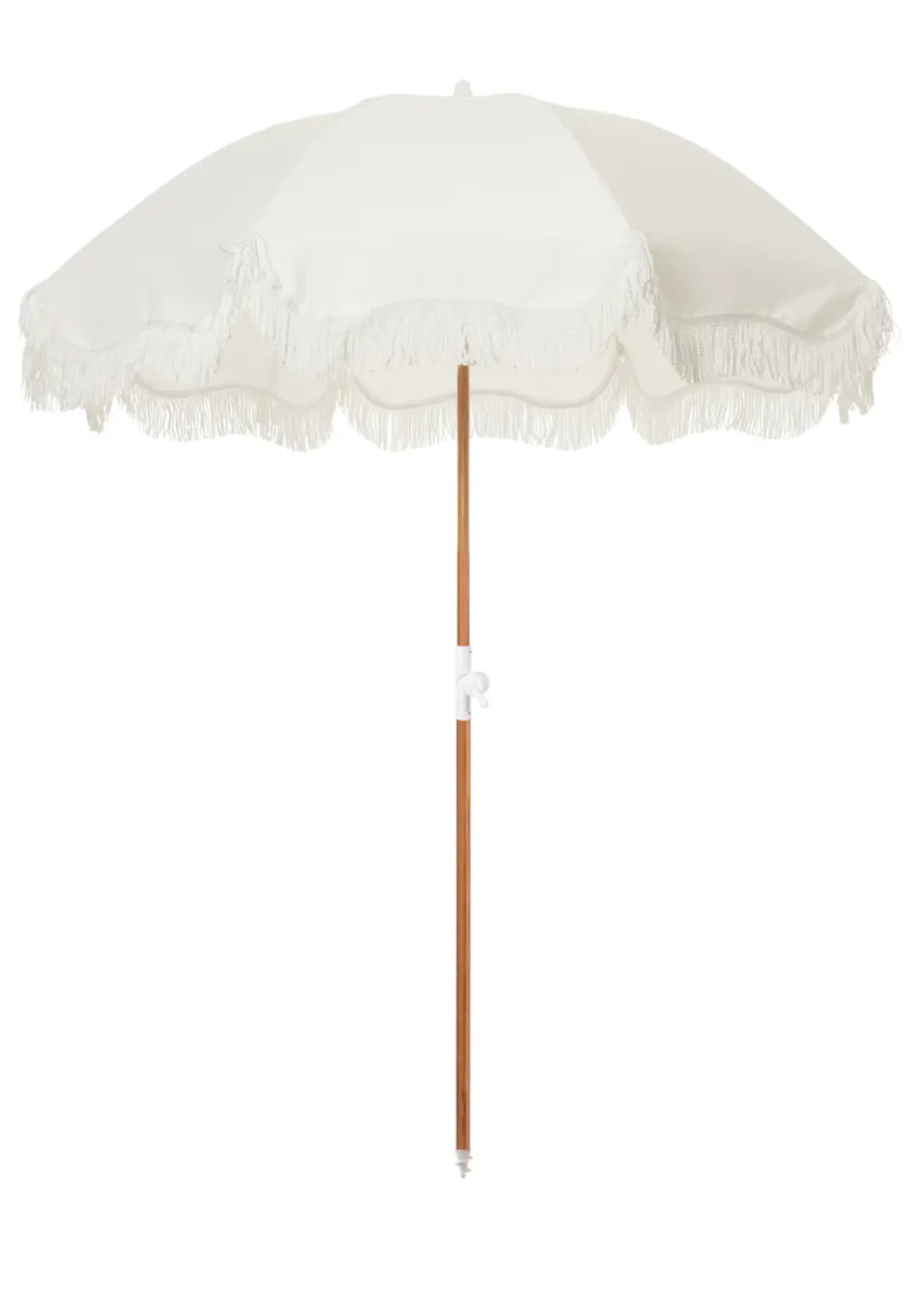 The Holiday Beach Umbrella Antique White