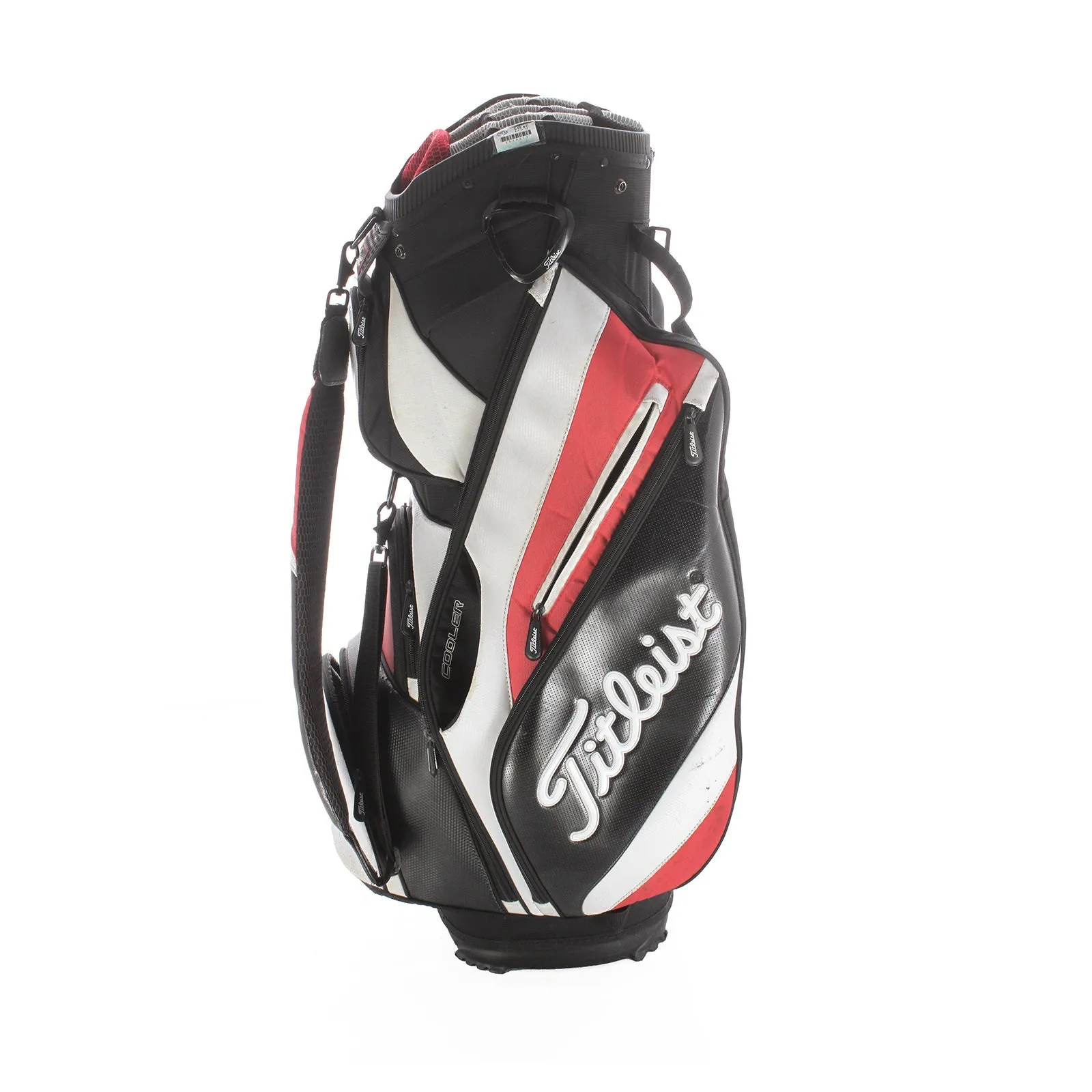 Titleist 14 Way Staff Cart Bag - Black/White/Red