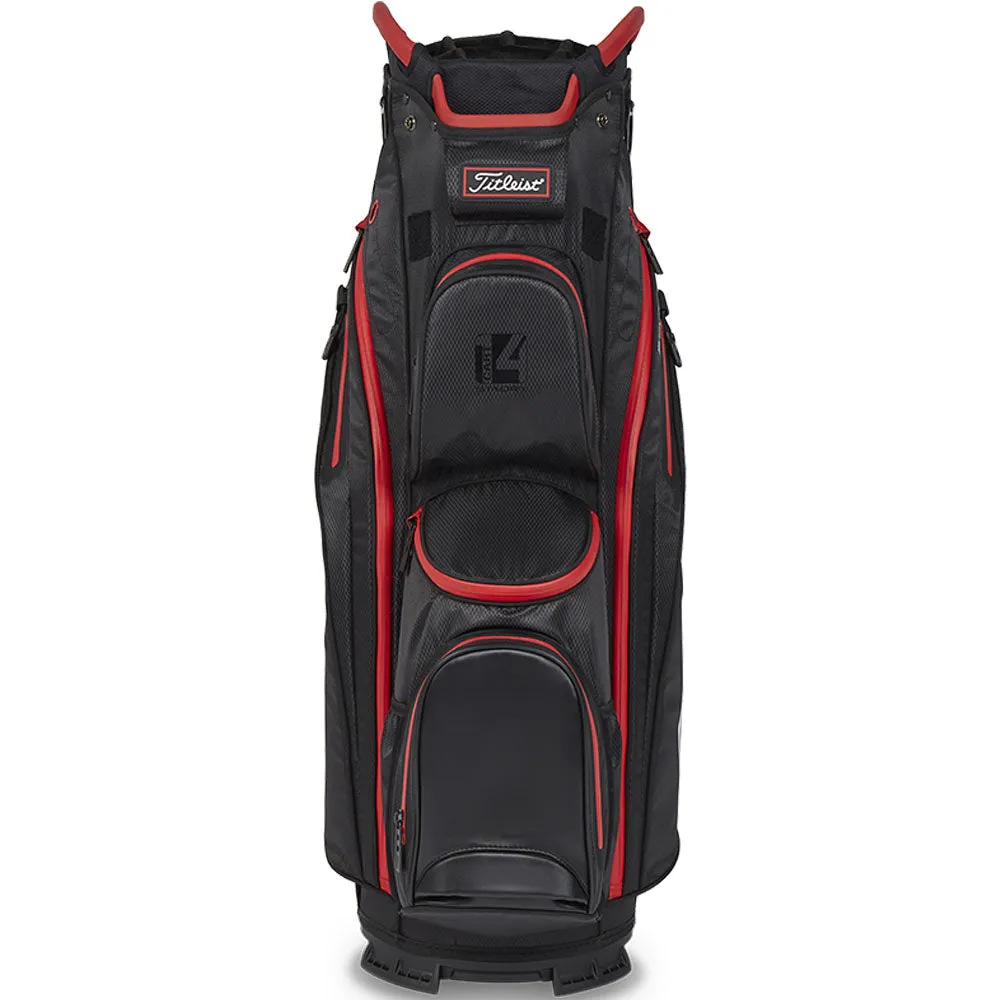 Titleist Cart 14 StaDry Waterproof Cart Bag- Black/Black/Red