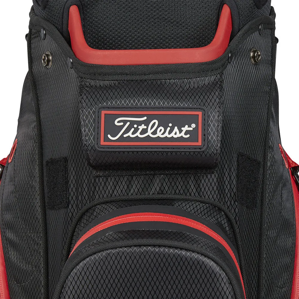 Titleist Cart 14 StaDry Waterproof Cart Bag- Black/Black/Red