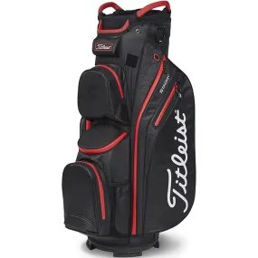 Titleist Cart 14 StaDry Waterproof Cart Bag- Black/Black/Red