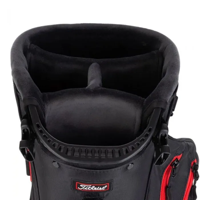 Titleist Players 4 Carbon Stand Bag - Black/Black/Red