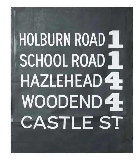 TK HIRO Subway Sign Cushion- HOLBOURN ROAD