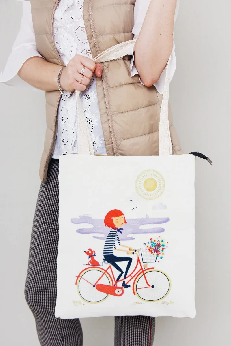 Tote Bag - Girl With Bicycle