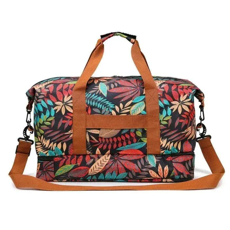 Travel Gym Flower Bag - Stylish & Spacious Gym Duffel- BDB006