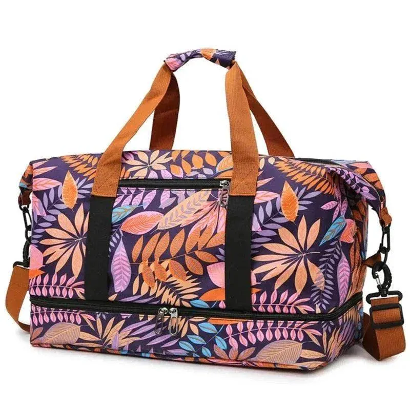 Travel Gym Flower Bag - Stylish & Spacious Gym Duffel- BDB006