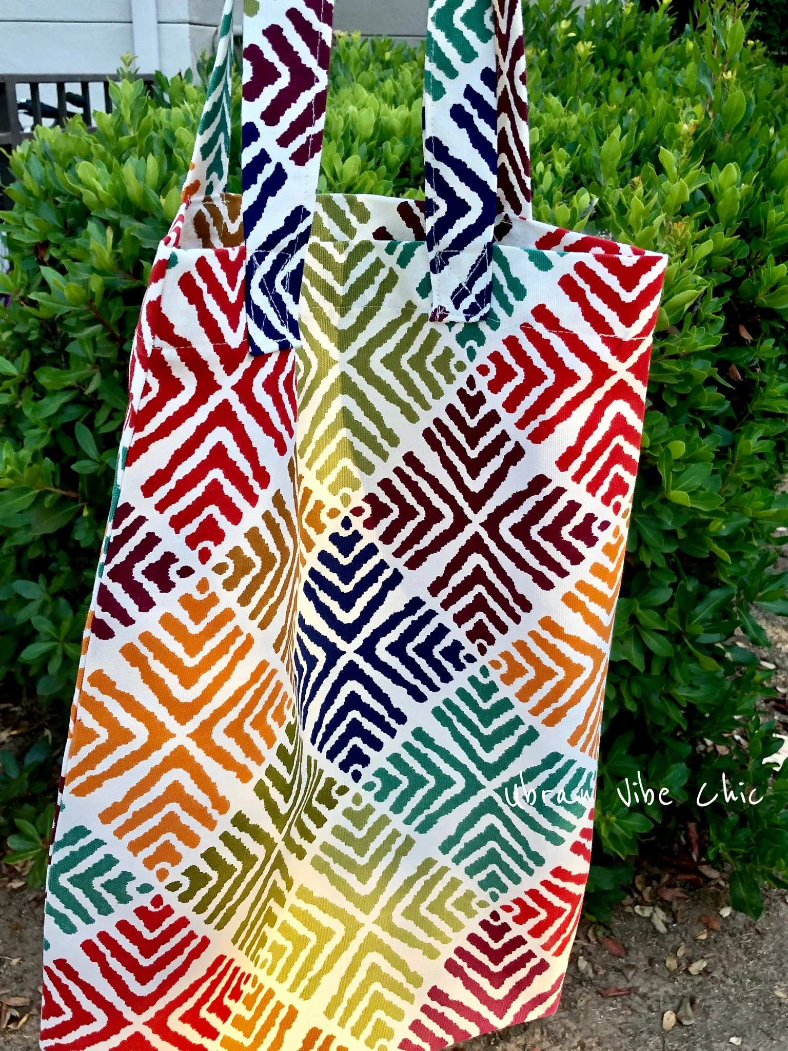 Tribal Mixed Color Tote Bag - Large