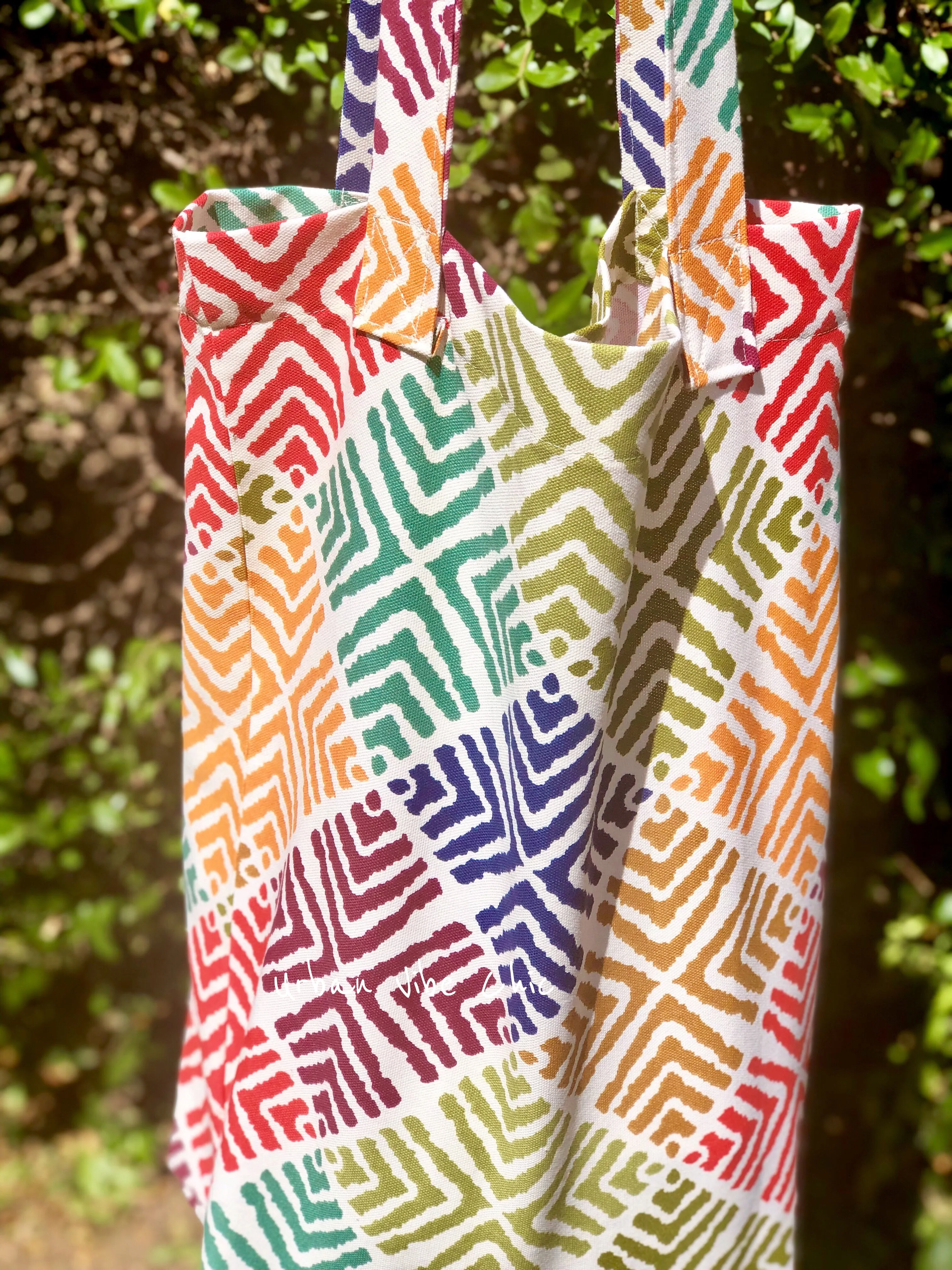 Tribal Mixed Color Tote Bag - Large